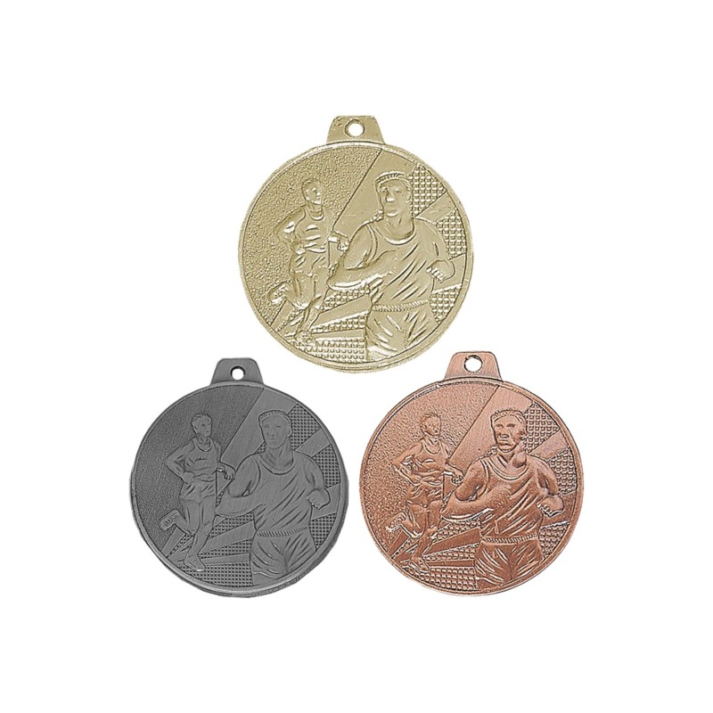Médaille Football en promotion Ø 50mm - Finition or-argent-bronze