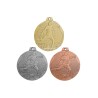 Médaille Course à pied en promotion Ø 70mm - Finition or-argent-bronze