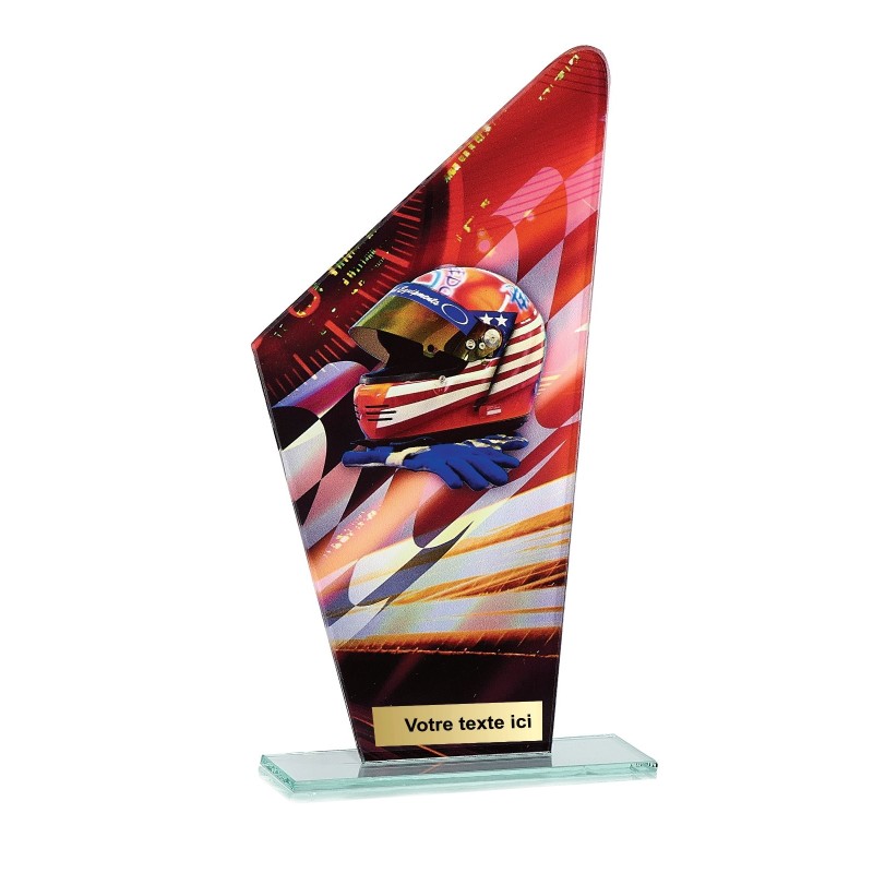 Trophée économique Automobile en Verre – H22cm – Réf : 66106