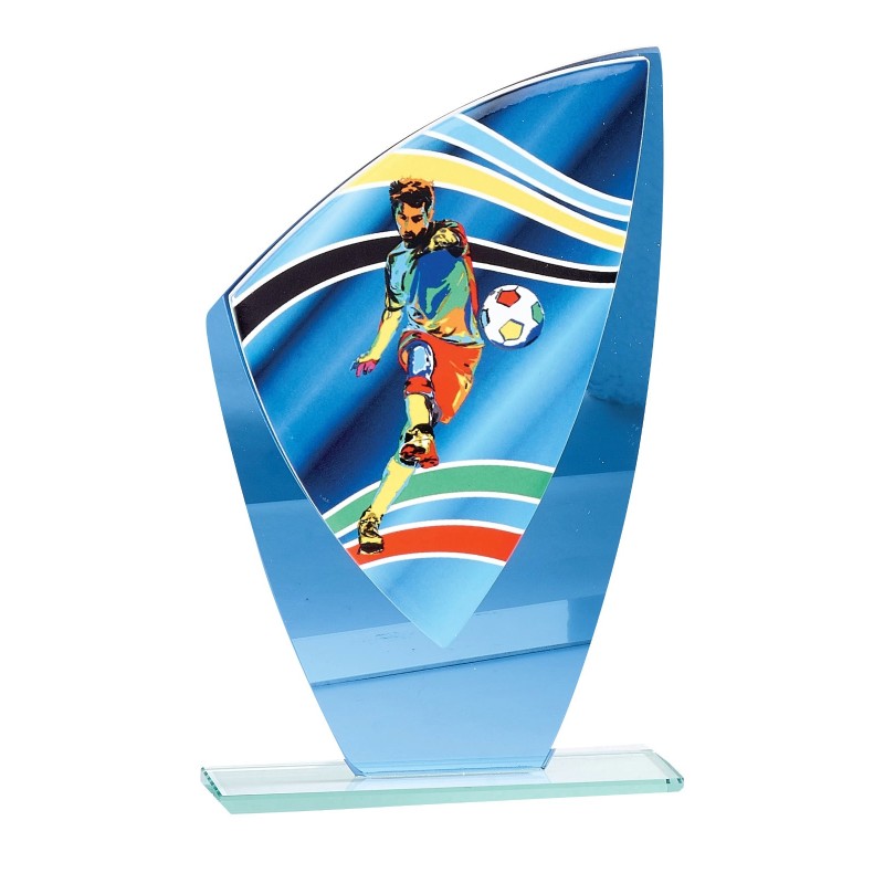 Trophée économique Football en Verre – H24cm – Réf : 66205