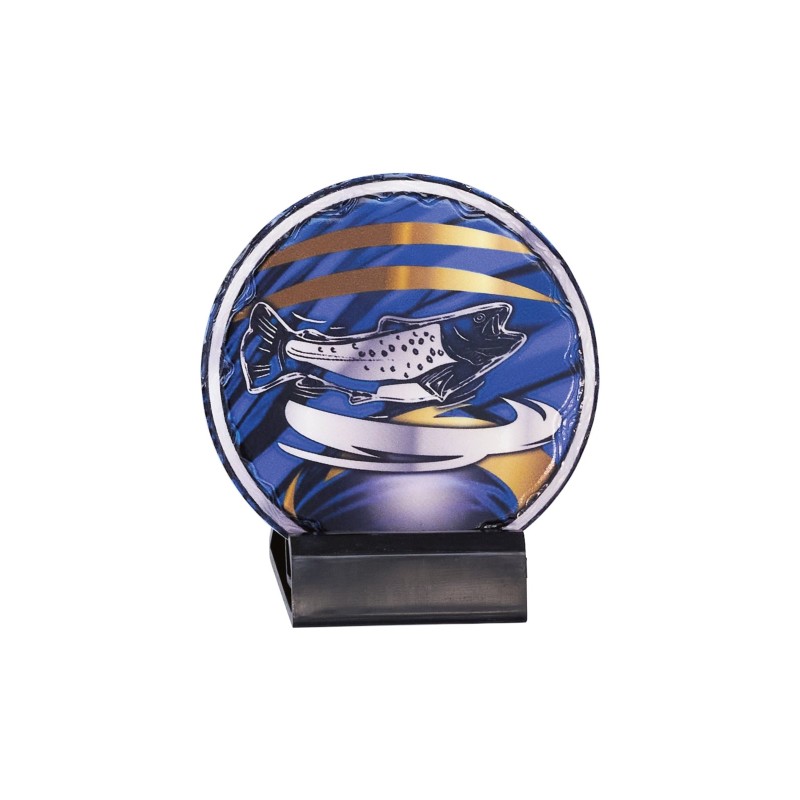 Trophée  H.11cm en Céramique : Spécial Club de Pèche - Réf. 48116