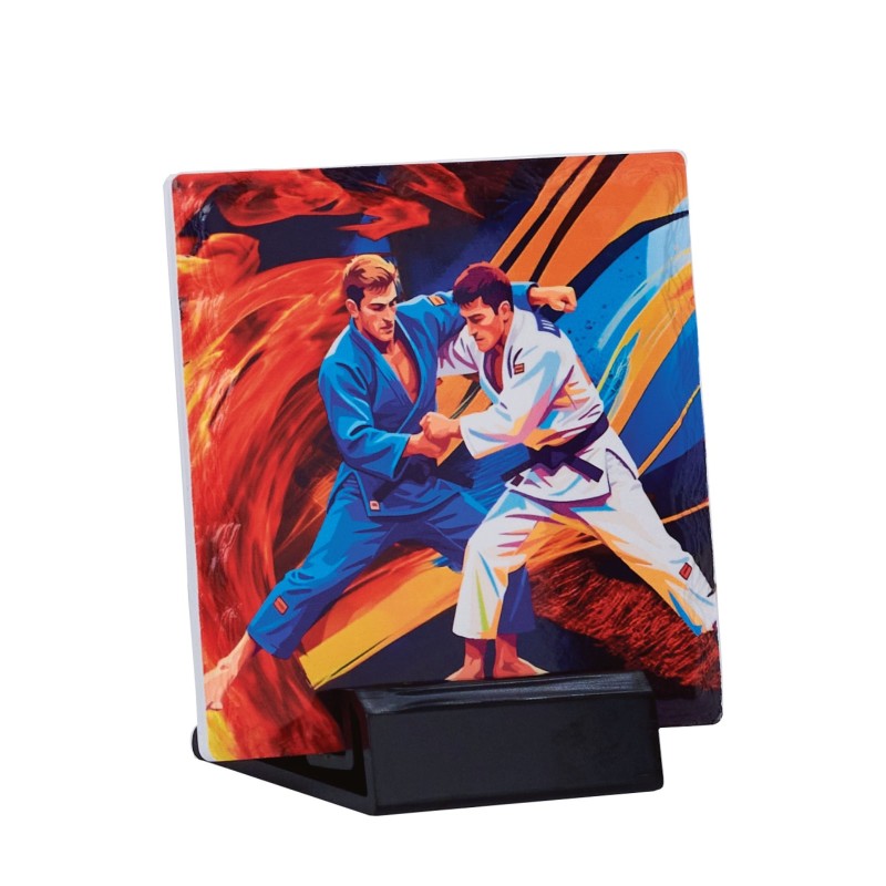 Trophée Céramique Judo en couleur - H12cm – Réf : 47504