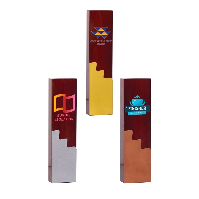 Trophée Bois  151-01- Personnalisé Logo de sport couleur