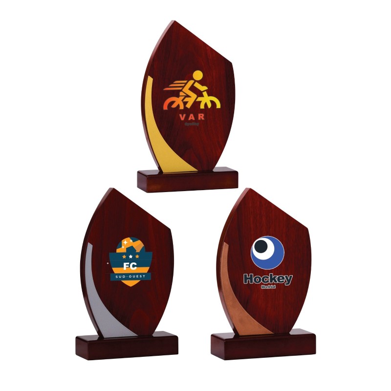 Trophée Bois  151-11- Personnalisé Logo de sport couleur