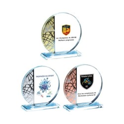 Trophée Verre Marquage couleur 154-31 - Logo personnalisé