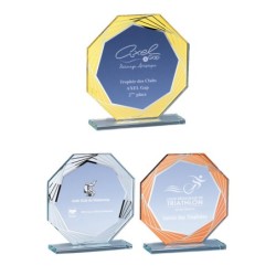 Trophée Verre Économique 160-41 - Logo personnalisé