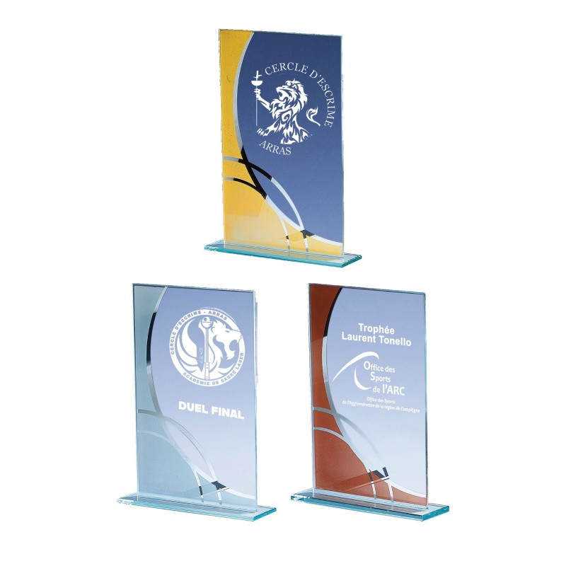 Trophée Verre Économique 162-31 - Logo personnalisé