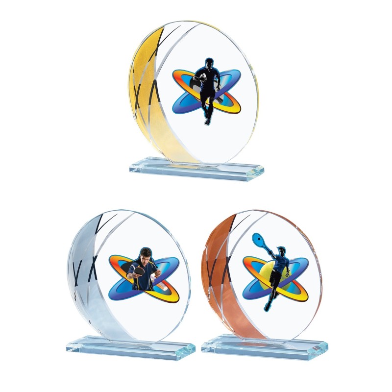 Trophée Personnalisé en verre - H : 17cm – Réf : 124-01