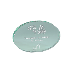 Trophée Verre Gravure Laser 167-41 - Logo personnalisé
