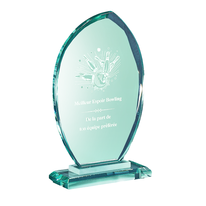Trophée Verre Gravure Laser 166-51 - Logo personnalisé