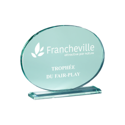 Trophée Verre Gravure Laser 166-41 - Logo personnalisé