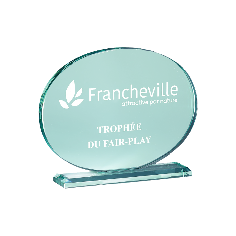 Trophée Verre Gravure Laser 166-41 - Logo personnalisé