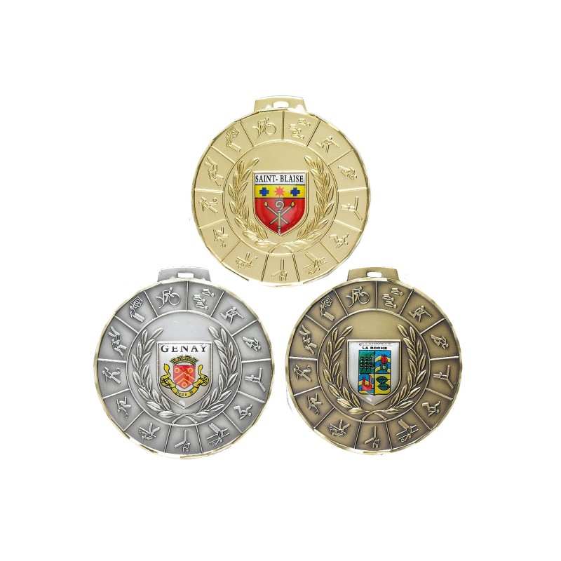 Médaille 70 mm personnalisée à votre logo  - Maquette en 24H