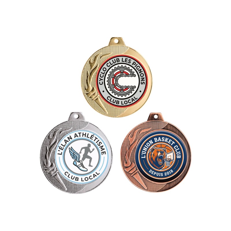 Médaille 70 mm personnalisée à votre logo  - Maquette en 24H