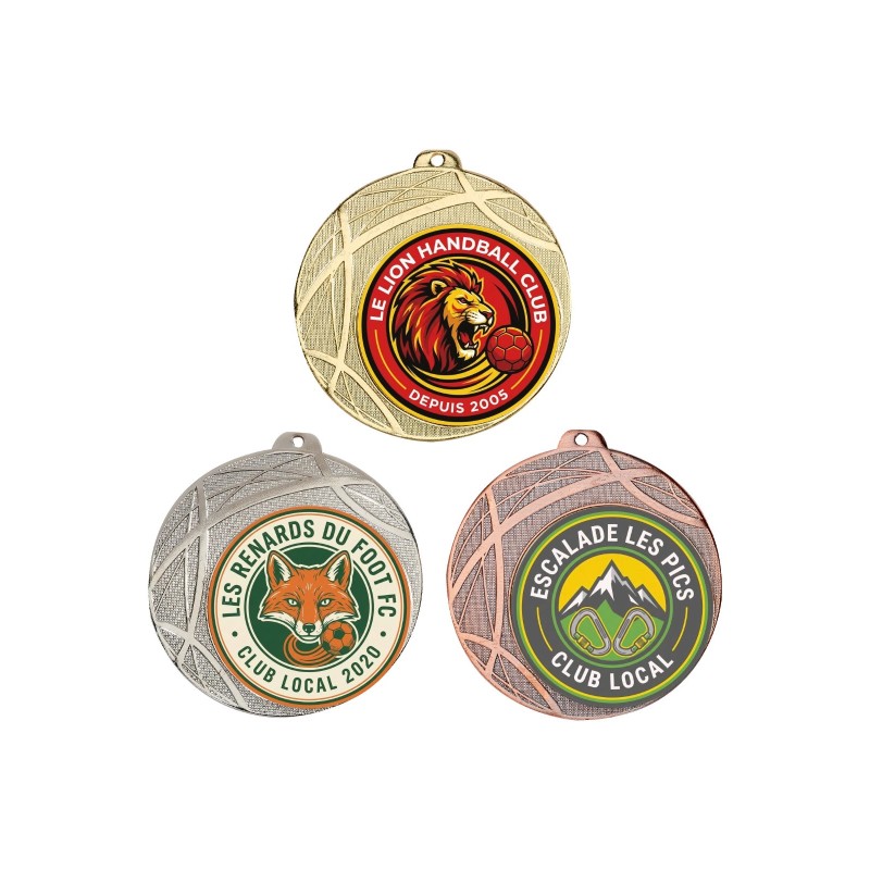 Médaille 70 mm personnalisée à votre logo  - Maquette en 24H