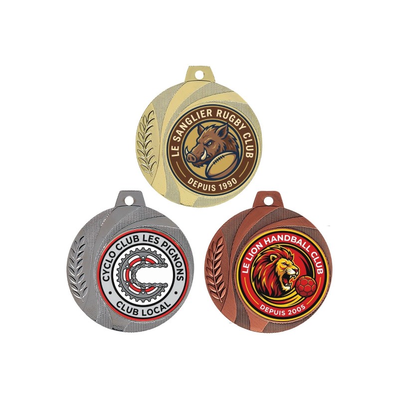 Médaille 70 mm personnalisée à votre logo  - Maquette en 24H