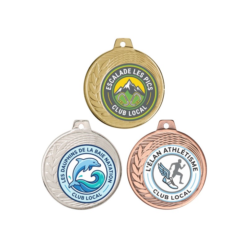 Médaille 70 mm personnalisée à votre logo  - Maquette en 24H