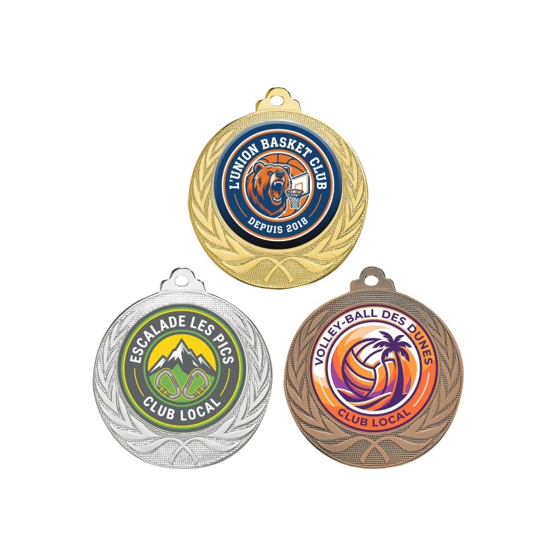 Médaille 70 mm personnalisée à votre logo  - Maquette en 24H