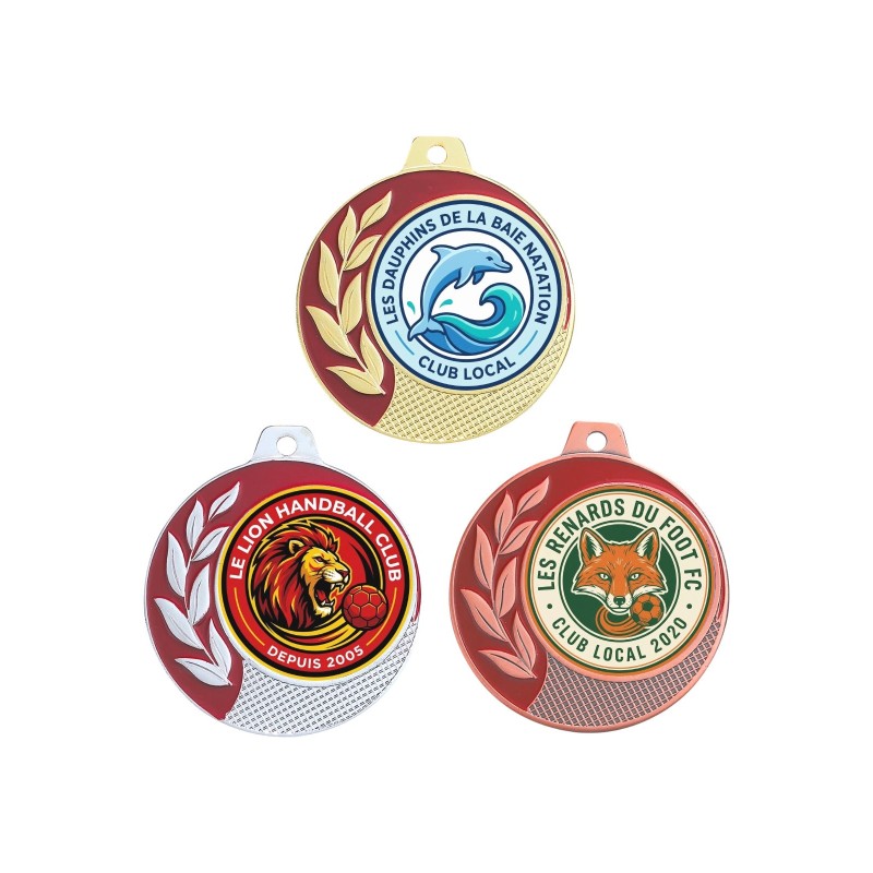 Médaille 70 mm personnalisée à votre logo  - Maquette en 24H