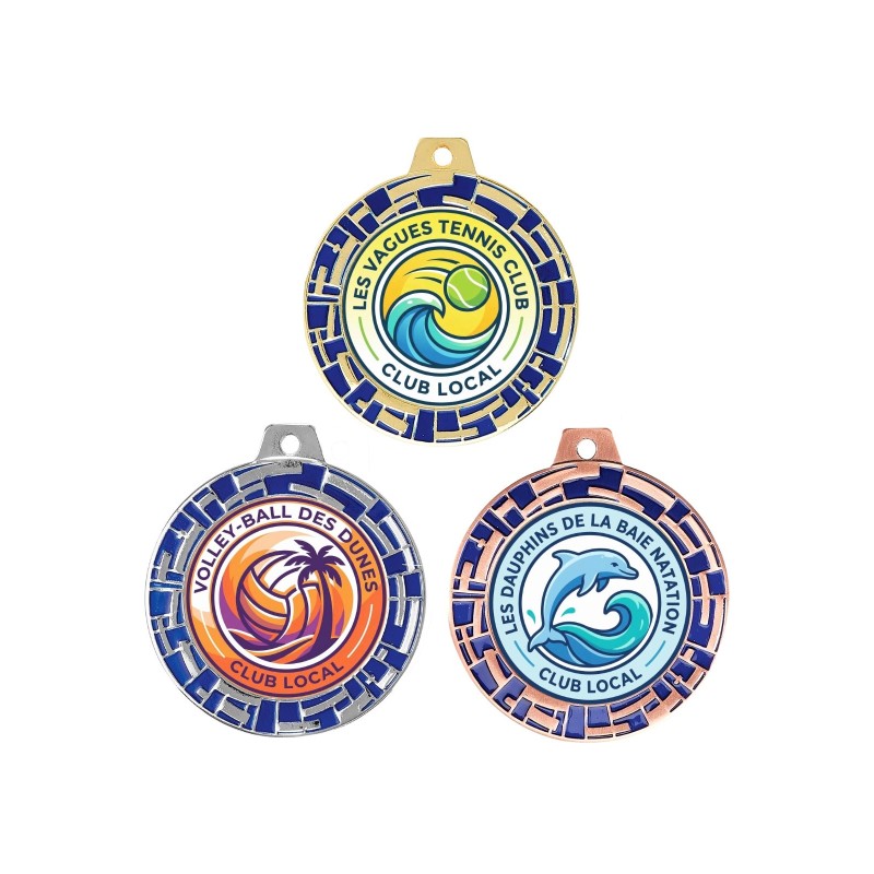 Médaille 70 mm personnalisée à votre logo  - Maquette en 24H