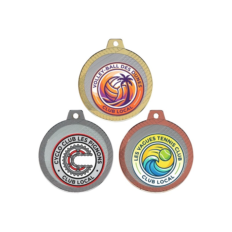 Médaille 70 mm personnalisée à votre logo  - Maquette en 24H