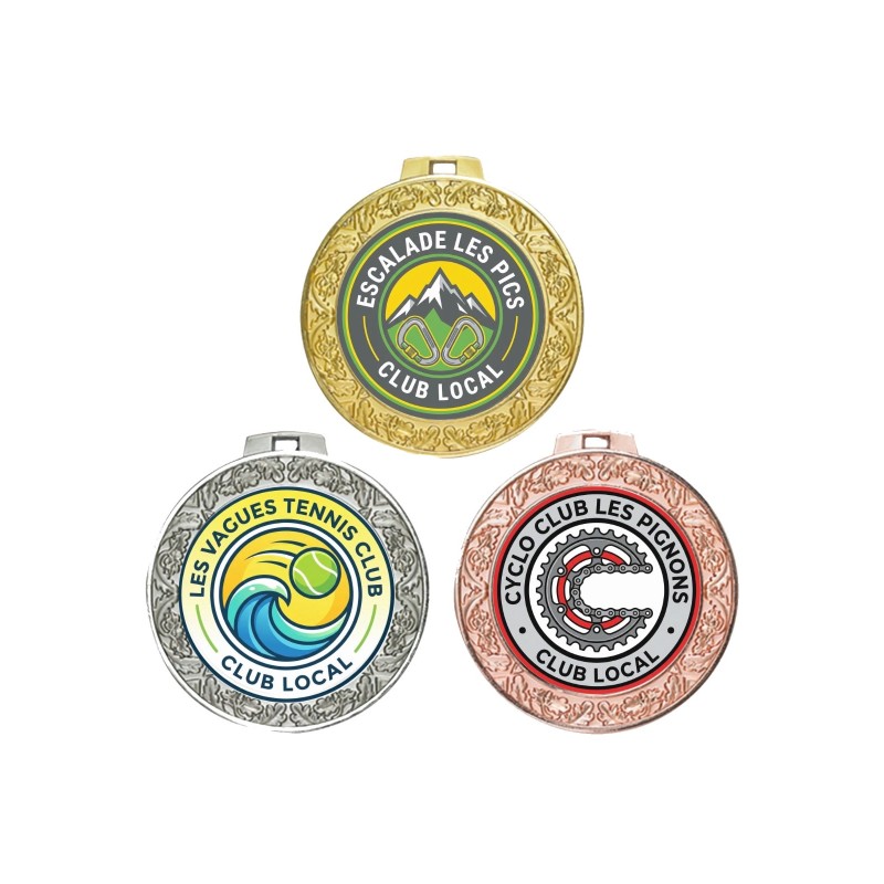 Médaille 70 mm personnalisée à votre logo  - Maquette en 24H