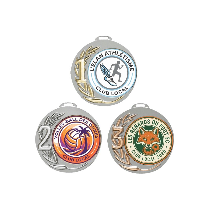 Médaille 70 mm personnalisée à votre logo  - Maquette en 24H