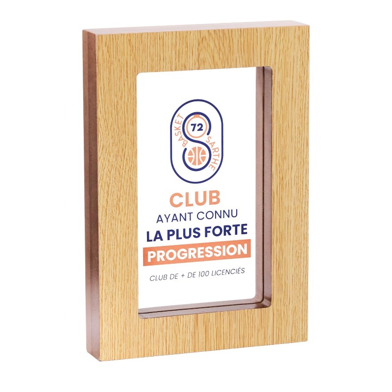 Trophée bois personnalisé – création sur mesure | 150-11-LO-SU