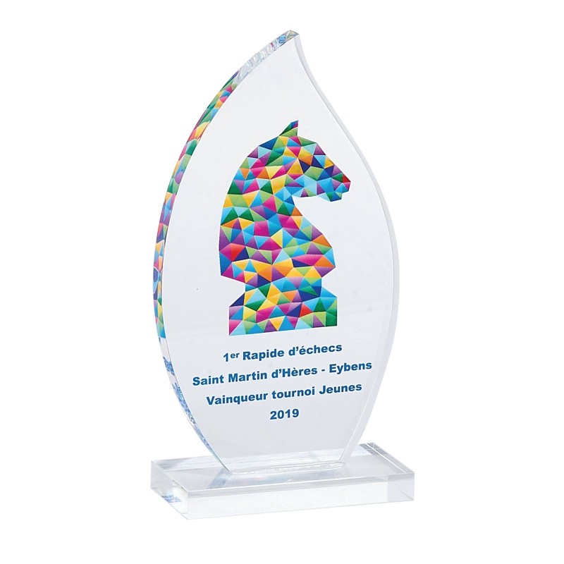 Trophée plexiglas personnalisé – création sur mesure | 157-01-LO-