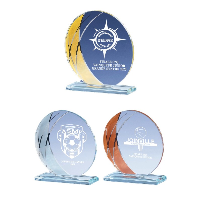 Trophée verre personnalisé – création sur mesure | 161-11-LO-CLI