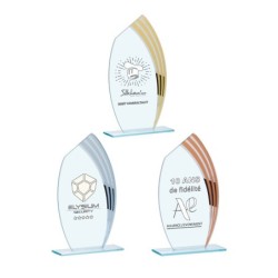 Trophée verre personnalisé – création sur mesure | 162-21-LO-CLI