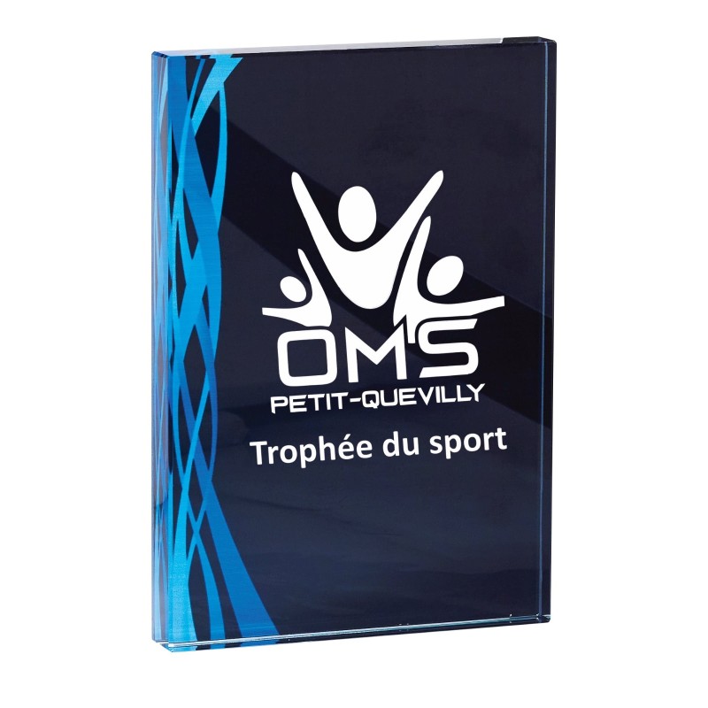 Trophée verre personnalisé – création sur mesure | 165-21-LO-CLI