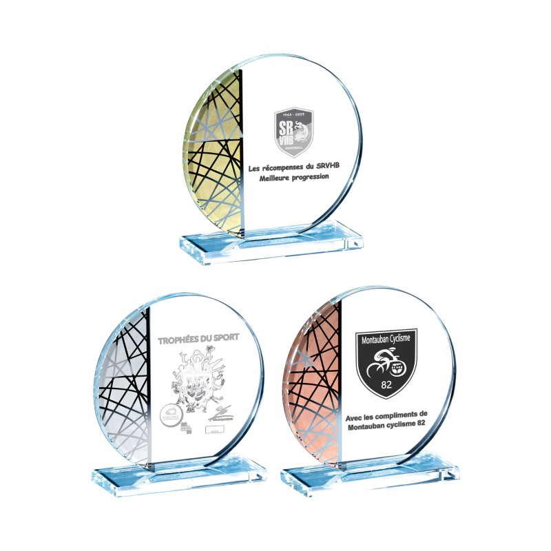 Trophée verre personnalisé – création sur mesure | 171-51-LO-CLI