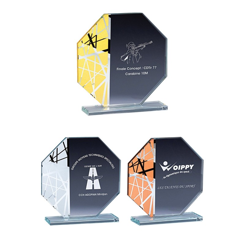 Trophée verre personnalisé – création sur mesure | 173-11-LO-CLI