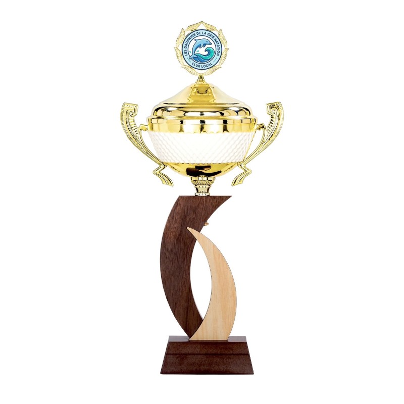 Coupe avec logo personnalisé en couleur + BAT – Mairies & Entreprises – Réf. 6201W-LO