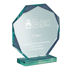 Trophée Verre Gravure Laser 169-61 - Logo personnalisé