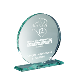 Trophée Verre Gravure Laser 170-41 - Logo personnalisé