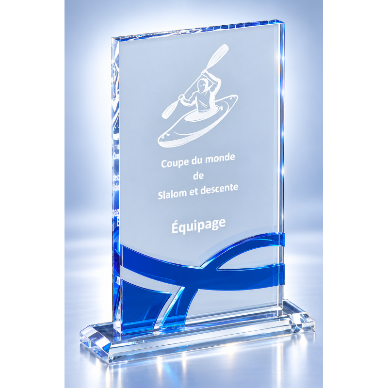 Trophée Plexiglas Gravure Laser 175-11 - Logo personnalisé