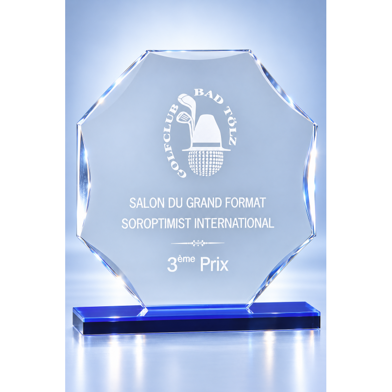 Trophée plexiglas personnalisé – création sur mesure | 175-21-LO-CLI