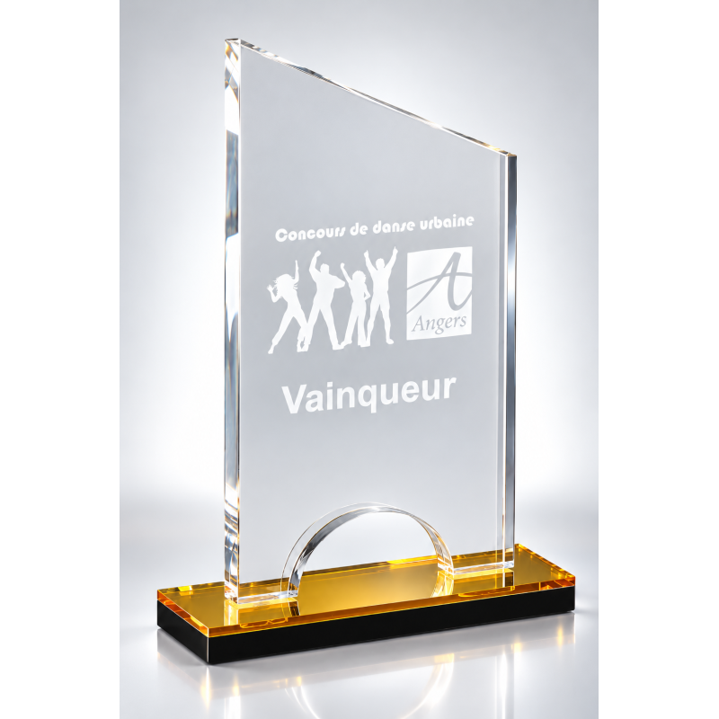Trophée Plexiglas Gravure Laser 176-21 - Logo personnalisé