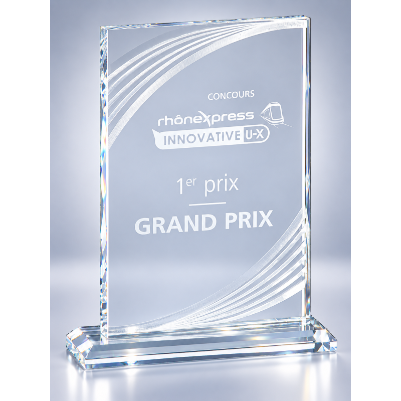 Trophée plexiglas personnalisé – création sur mesure | 180-31-LO-CLI