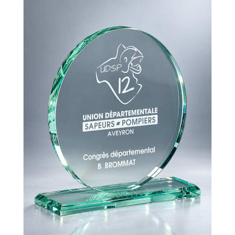 Trophée verre personnalisé – création sur mesure | 170-41-LO-CLI