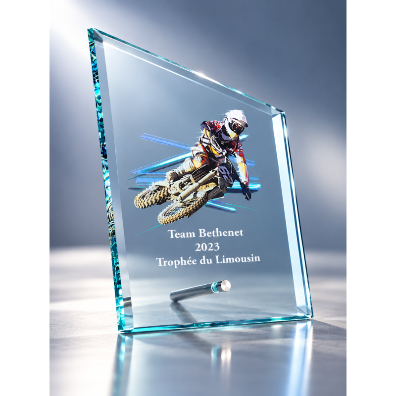 Trophée verre personnalisé – création sur mesure | 152-21-LO-SU