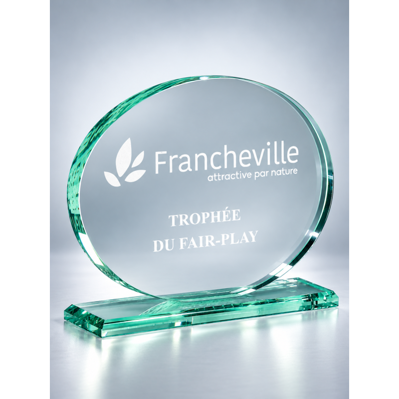 Trophée verre personnalisé – création sur mesure | 166-41-LO-CLI