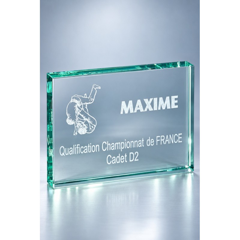 Trophée verre personnalisé – création sur mesure | 167-21-LO-CLI