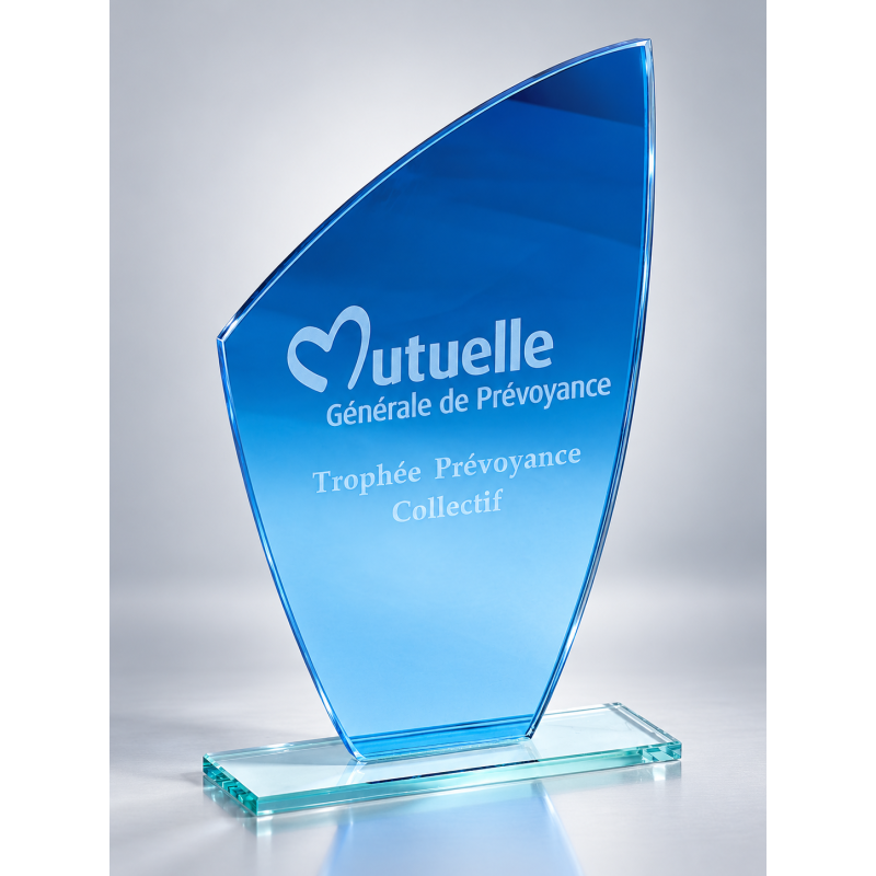 Trophée Verre Économique 163-21 - Logo personnalisé