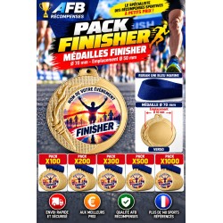 Pack Médailles FINISHER Personnalisées – Course à Pied, Trail, Marathon – 100 à 1000