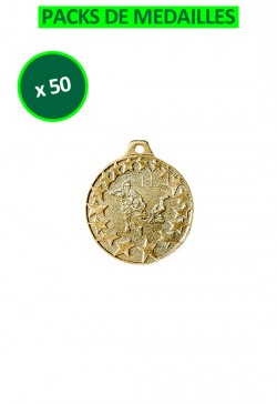 Lot de 50 Méd 40mm Rugby-NN11