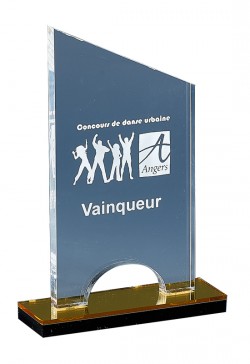 Trophée Bois et Plexiglass Personnalisé - Foot Champion