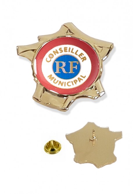 Pin's Carte de France  Conseiller Municipal